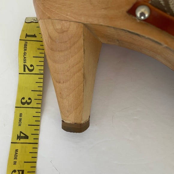 Coach Made in Italy Signature Wooden Mule Heels - Picture 8 of 8